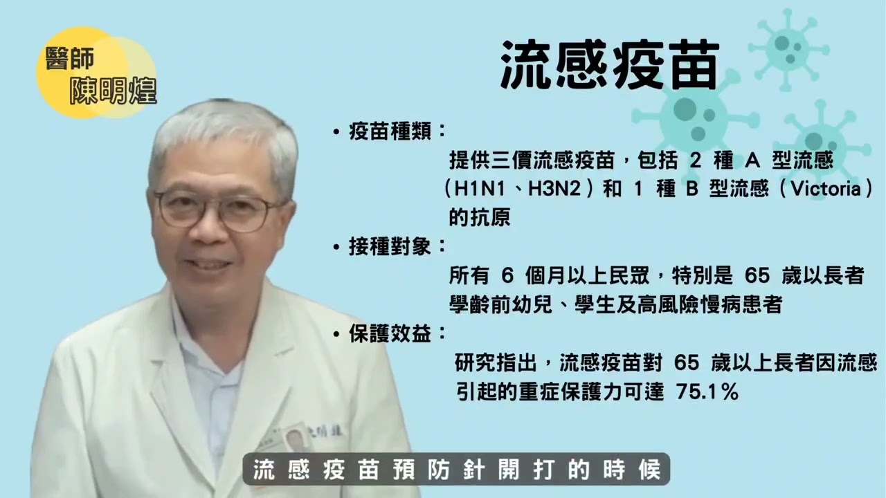 陳明煌醫師 流感疫苗注射 - AI健康醫療影片
