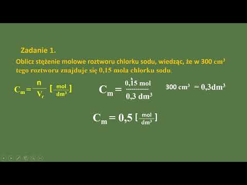 Stężenie molowe. Oblicz stężenie molowe