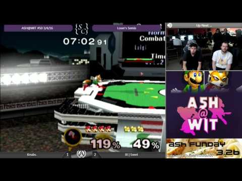 Knubs (Luigi) vs IX | Sveet (Fox) - ASH@WIT #50 Melee Loser's Semis