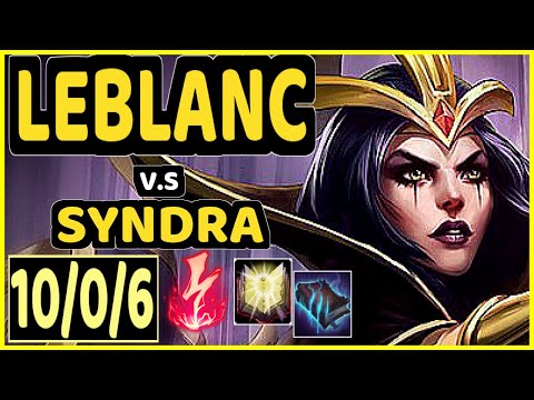 UCAL (LEBLANC) vs SYNDRA - 10/0/6 KDA MID CHALLENGER GAMEPLAY - KR