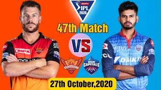 SRH vs DC Dream11 Team | 47th match ipl 2020 | srh vs dc dream11 team Prediction | srh vs dc 2020