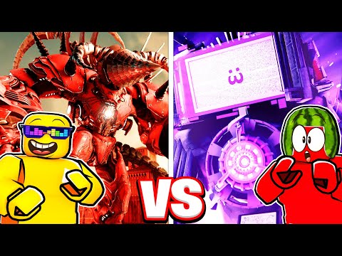 Titan Drill Man VS Upgraded Titan Cinemaman