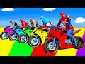 SPIDER MAN Against TUNG TUNG TUNG SAHUR On Motorcycle In RAINBOW SPIDERS BRIDGE GTA MULTIVERSE5
