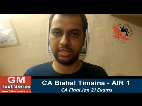 CA Final All India Rank 1 Bishal Timsina tells the importance of Test Series for CA exam Preparation
