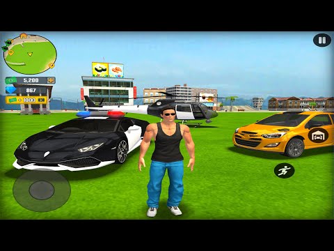 US Police car and Helicopter Drive in the Open World City - Android iOS Gameplay