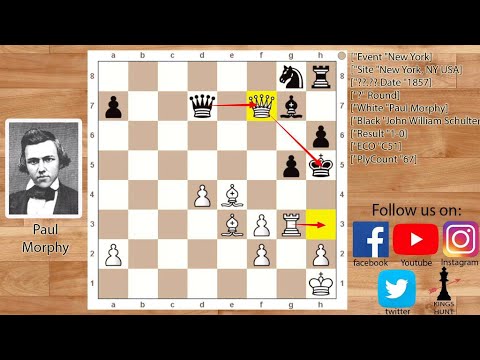 Paul Morphy's deadly queen sacrifice | Paul morphy vs John W Schulten(1857)