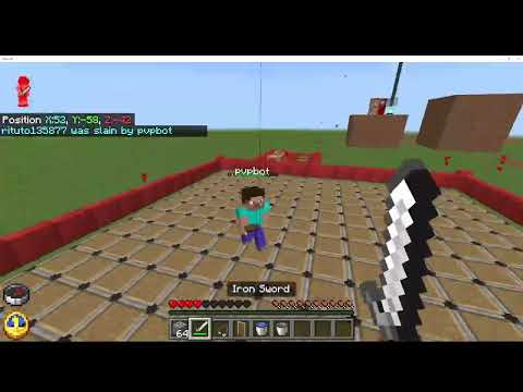 script api＆gametestで作ったpvpbot   #scriptapi  #gametest  #minecraft  #マインクラフト  #マイクラ