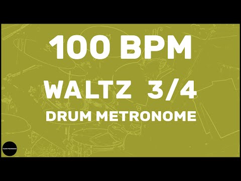 Waltz 3/4 | Drum Metronome Loop | 100 BPM