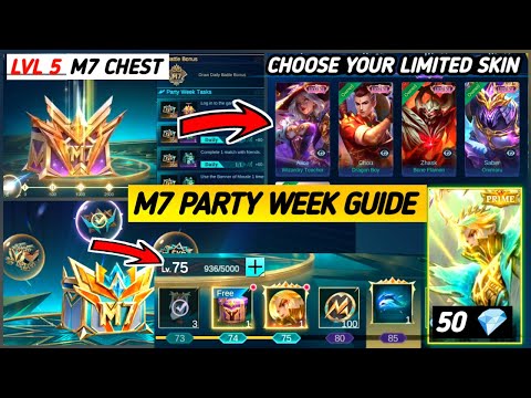 M7 PARTY WEEK FULL GUIDE !! EXP PASS & M7 CHEST POINTS CALCULATION FOR PRIME & LUCKY BOX SKIN - MLBB