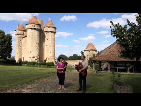 Chateaux de la loire. Medieval music In The Castle of Sarzay