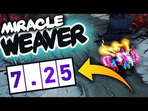 Miracle- FIRST TIME NEW Weaver on MID - 7.25 Patch - OP HERO NOW?! Dota 2