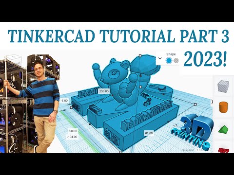 Tinkercad Tutorial Part 3 - Grouping Objects, Align, Mirror Tool, & Cruising