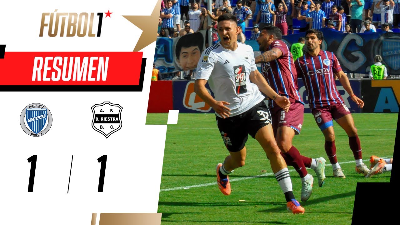LA HISTORIA DEL EMPATE ENTRE GODOY CRUZ Y RIESTRA EN MENDOZA | ESPN Fútbol 1 | Fecha 16