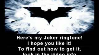 preview picture of video 'The Dark Knight - Joker ringtone'