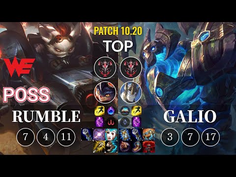 WE Poss Rumble vs Galio Top - KR Patch 10.20
