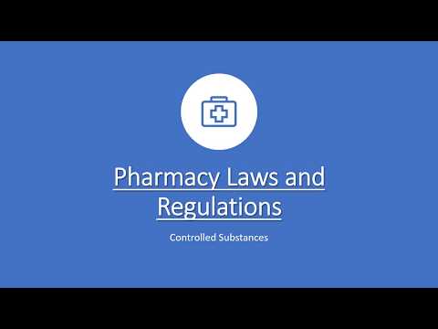 Pharmacy Laws and Regulations: Controlled Substance Documentation
