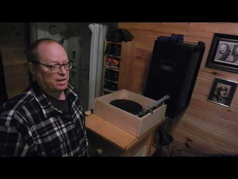 16" transcription record on a regular turntable. Harry Hipster Gibson