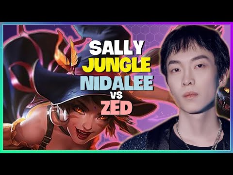 Sally UNSTOPPABLE Challenger Nidalee Jungle Pathing and Mechanics Showcase Engsub