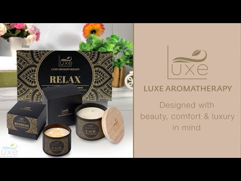 Luxe Aromatherapy REFRESH Scented 3 Wick Soy Candle