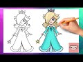 How To Draw Rosalina From Super Mario Cute Easy Drawing Tutorial