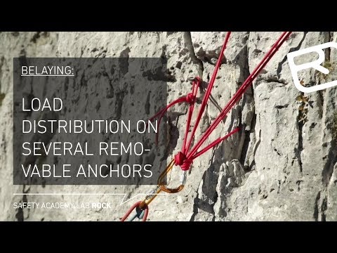 Belaying on several removable anchors: Load distribution – Tutorial (18/43) | LAB ROCK