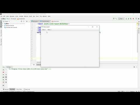 How to create a MenuBar in JAVAFX using FXML