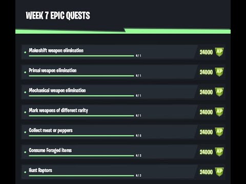 Fortnite ALL LEAKED Week 7 Challenges Epic & Legendary Quests guide - Season 6 Chapter 2