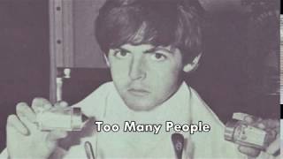 Paul &amp; Linda McCartney [Ｔｏｏ　Ｍａｎｙ　Ｐｅｏｐｌｅ] (subtitulada español)