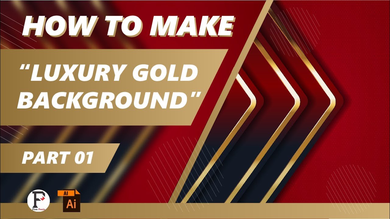 HOW TO MAKE LUXURY GOLD RED BACKGROUND LIKE THIS!!! IN ADOBE ILLUSTRATOR | FIAN PANIC