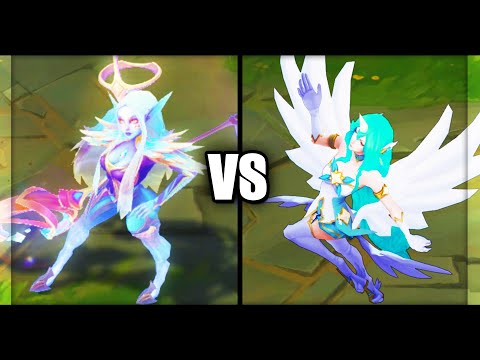 Dawnbringer Soraka vs Star Guardian Soraka Legendary vs Epic Skins Comparison (League of Legends)