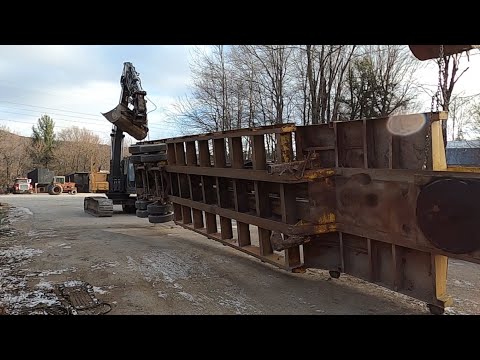 Flipping our lowboy trailer Part 1
