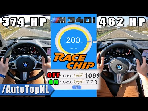 BMW M340i G21 | Racechip vs Stock | 0-250 Autobahn POV by AutoTopNL