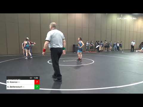 122 Lbs Consi Of 32 2 Baylie Koonce Team Colorado Vs Allyssa Bettencourt Team California