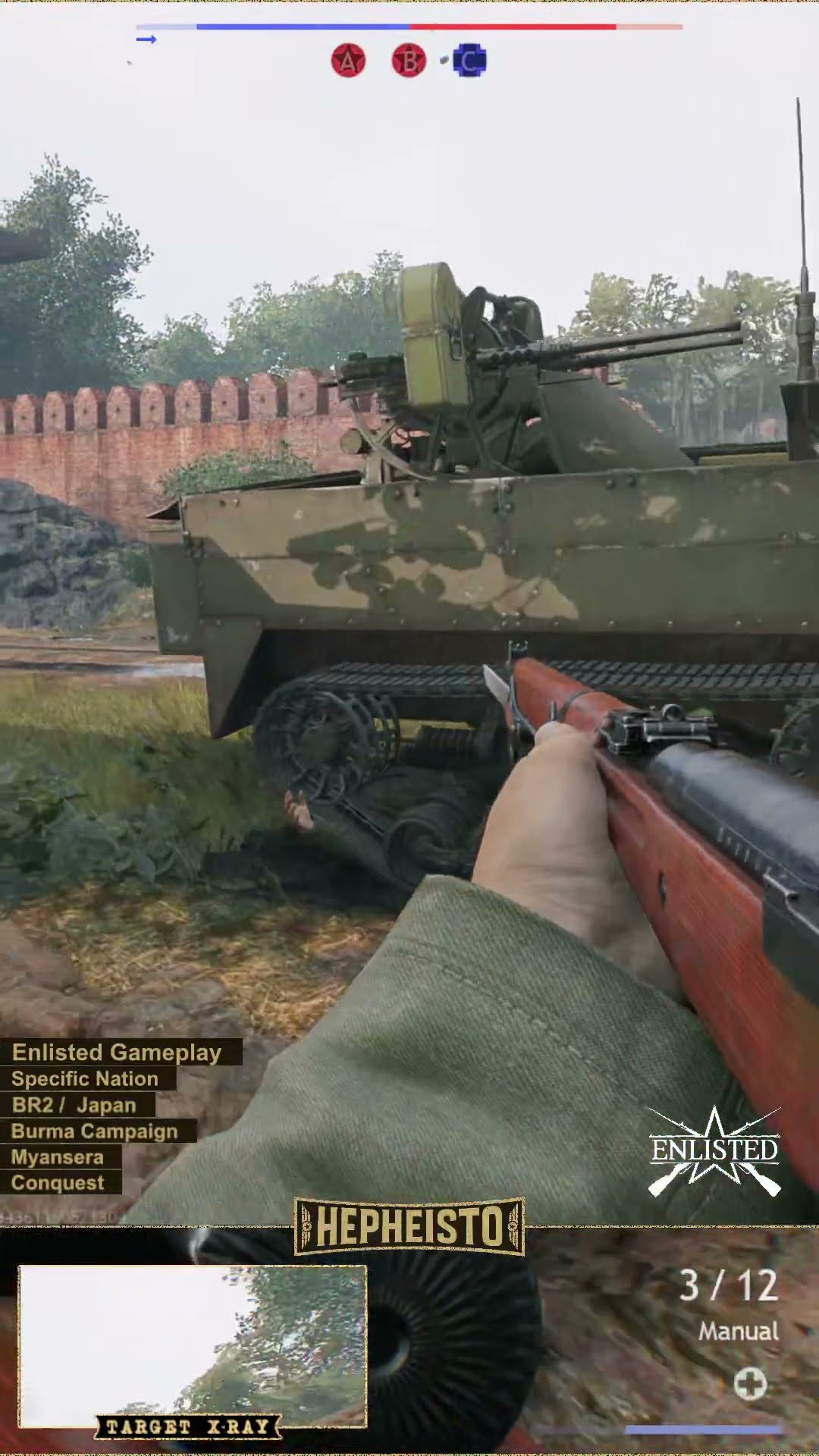 Flamethrower eliminates Tank M3 MGMC with Explosives Pack