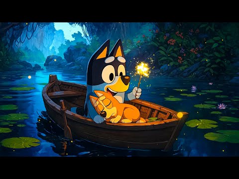 Bluey and the Flowing Stream 🌊🎇 Soothing Sleep Music with Water Sounds for Peaceful Dreams