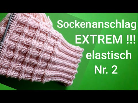 super elastic cast-on for socks, No. 2