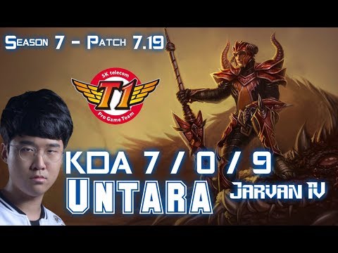 SKT T1 Untara JARVAN IV vs KLED Top - Patch 7.19 KR Ranked