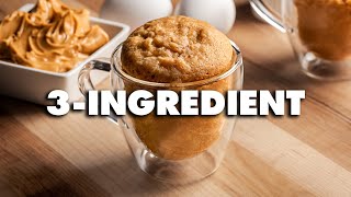 3 Ingredient Peanut Butter Mug Cake Recipe!
