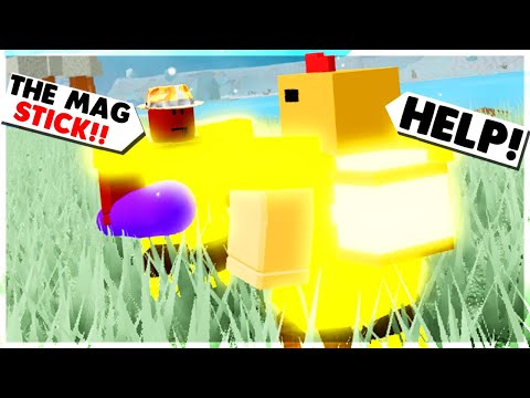 Defeating GOD Players With The MAGNETITE Stick... (Roblox Booga Booga)