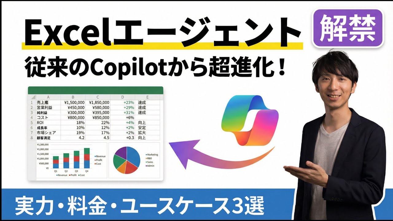 【📊Copilot超進化】Excel エージェントモード解禁！実力・料金・活用例３選を徹底解説
