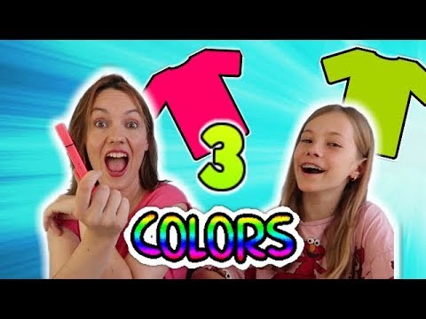 3 COLORS TIE DYE SHIRTS CHALLENGE!! Camisetas divertidas de 3 Colores