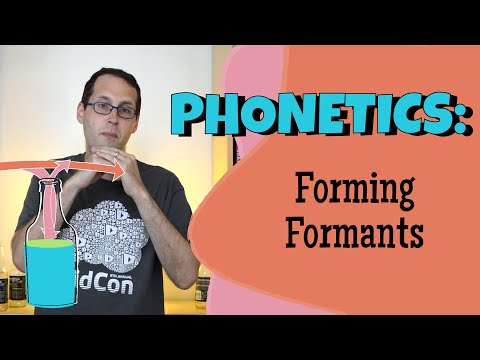 How Do We Change Our Mouths to Shape Waves? Formants