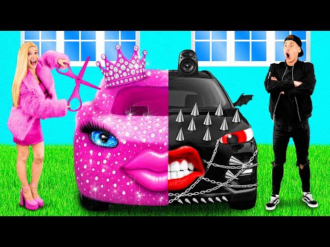 Pink Car vs Black Car Challenge | Crazy Prank Ideas by PaRaRa Challenge