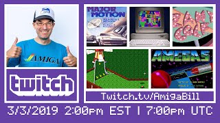 3/3/2019 Commodore Amiga 1000 Variety Stream Zany Golf, Major Motion, Battle Chess,Gee Bee Air Rally