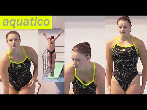 Diver Johanna Krauss (Germany) 4K at LEN 2022 - 3m Preliminary, Final | Beautiful diving