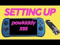 SETTING UP The POWKIDDY X55 For A Friend Jelos Linux Retro Handheld