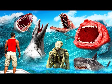 Hunting EVERY SEA MONSTER in GTA 5!
