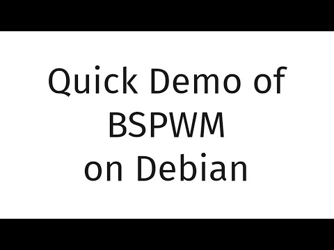Demo of my BSPWM on Debian