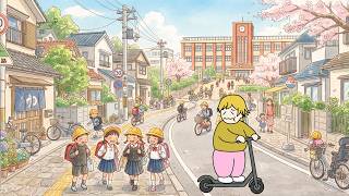 マテさん、電動キックボードを乗り回す