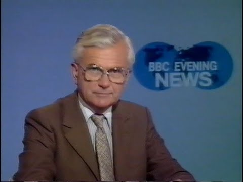 Friday 21st August 1981 BBC1 - News - Kenneth Kendall - Weather - Jim Bacon - Nationwide - Rare